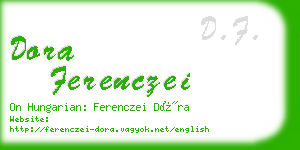 dora ferenczei business card